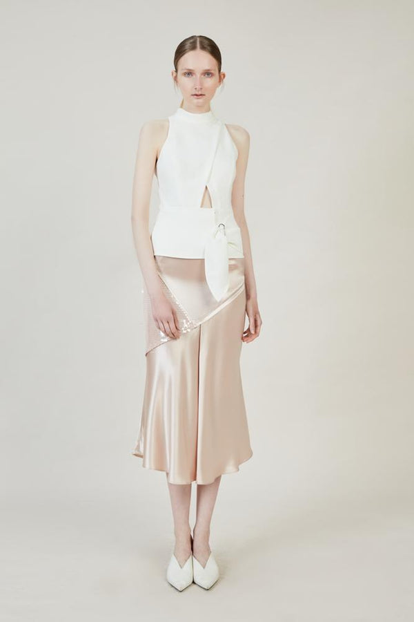 Geometric Sequin Skirt - BLANCORE