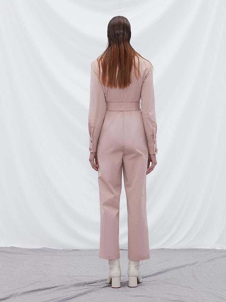 Jumpsuit with Fold Detail - BLANCORE