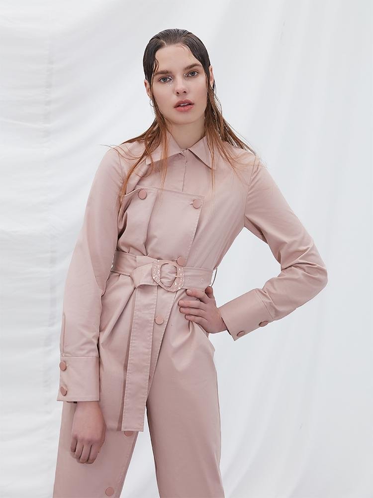 Jumpsuit with Fold Detail - BLANCORE