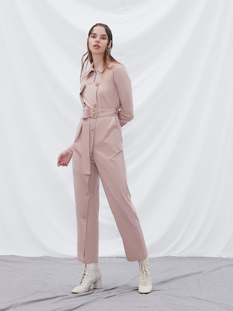 Jumpsuit with Fold Detail - BLANCORE