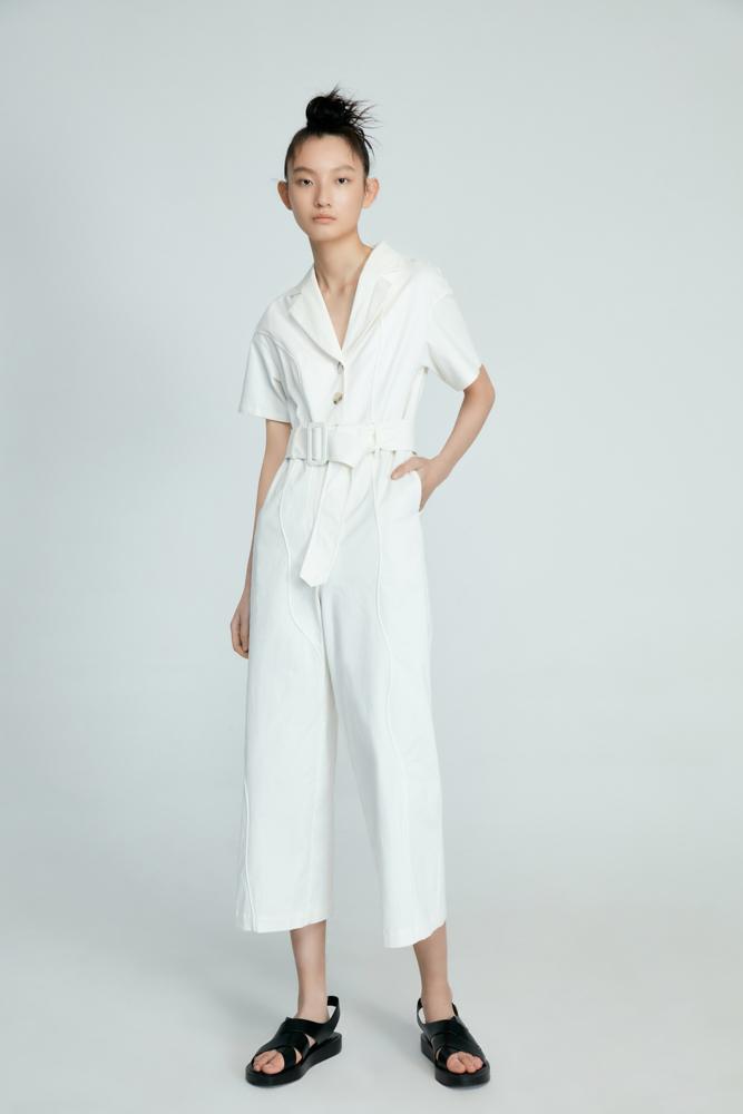 Jumpsuit with Topstitch Seam - BLANCORE