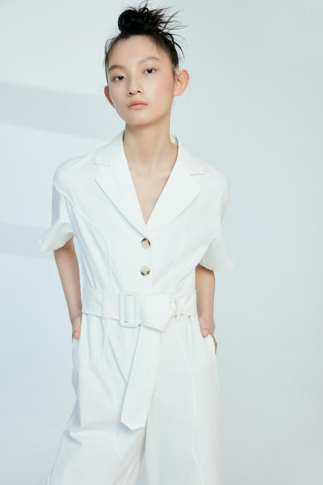Jumpsuit with Topstitch Seam - BLANCORE