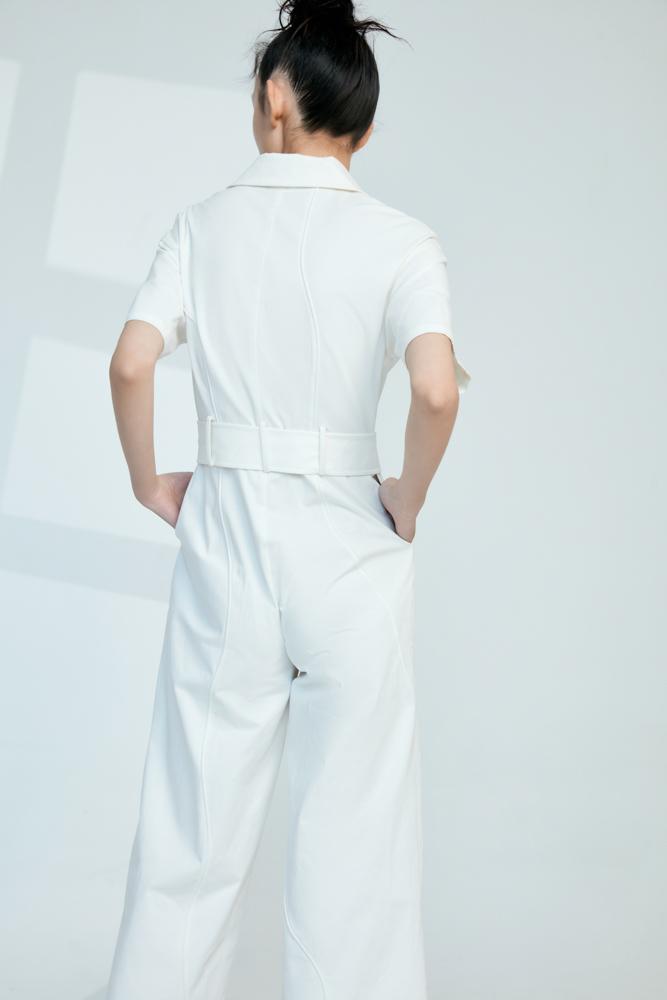 Jumpsuit with Topstitch Seam - BLANCORE