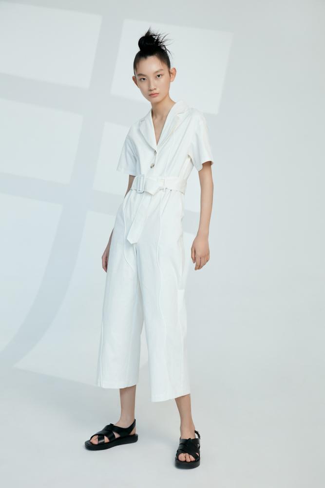 Jumpsuit with Topstitch Seam - BLANCORE