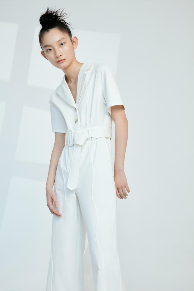 Jumpsuit with Topstitch Seam - BLANCORE