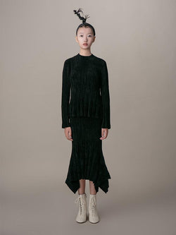 Knit Velvet Top - BLANCORE