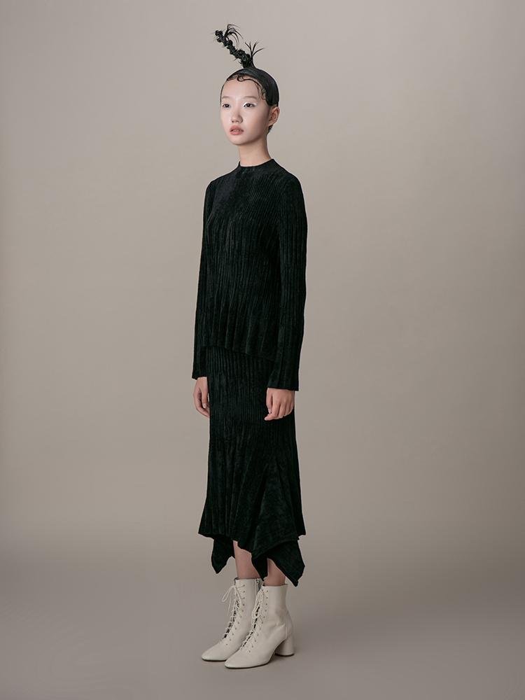 Knit Velvet Top - BLANCORE