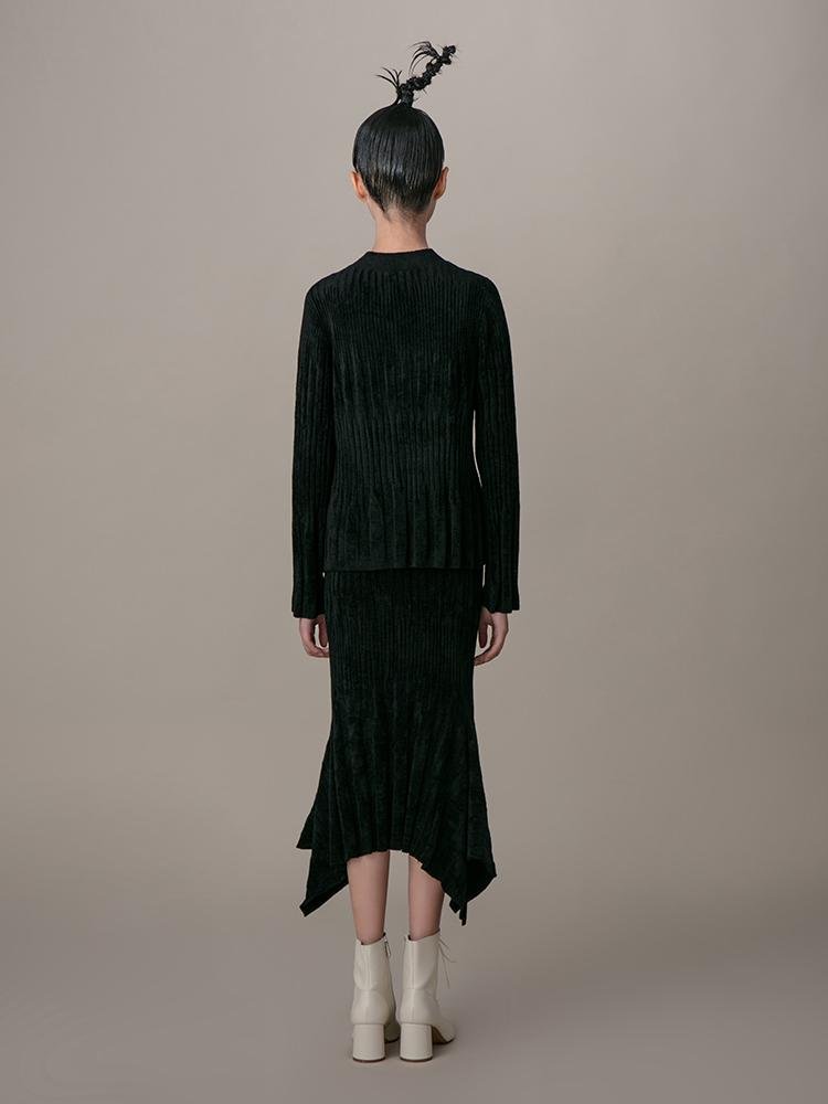 Knit Velvet Top - BLANCORE