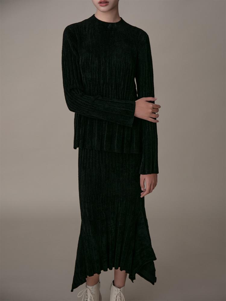 Knit Velvet Top - BLANCORE