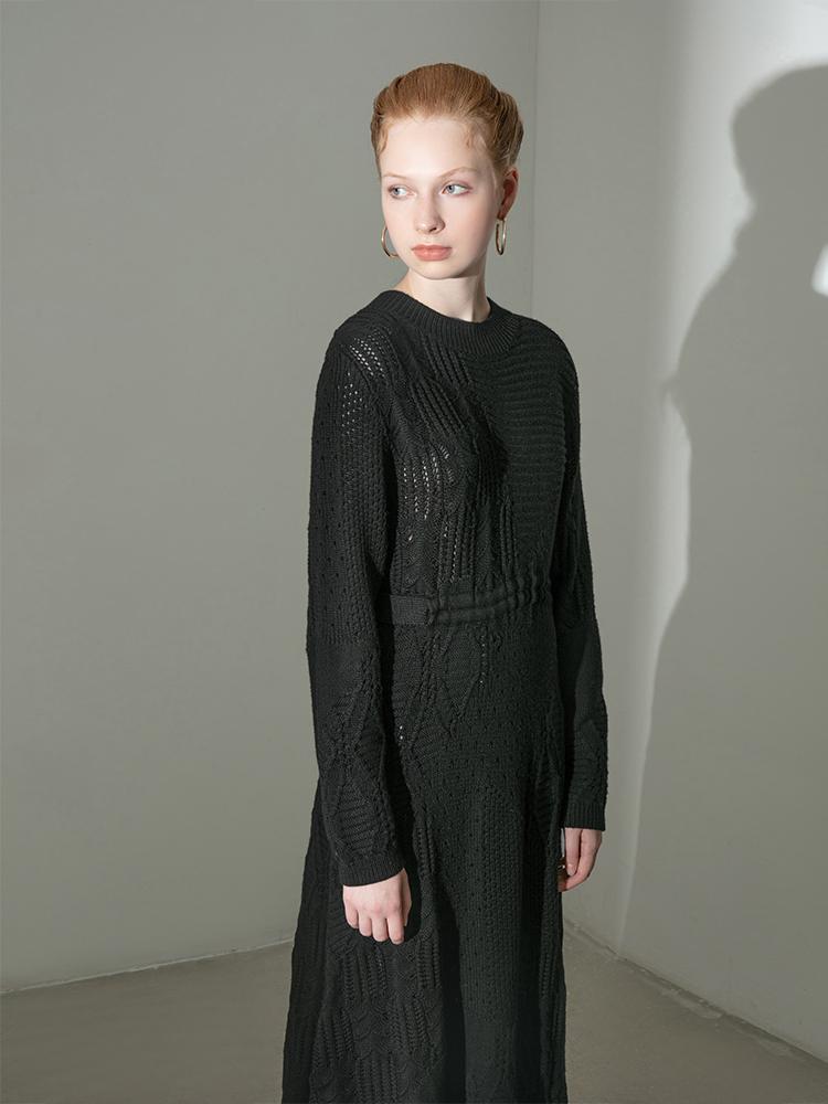Knit Wool Dress - BLANCORE