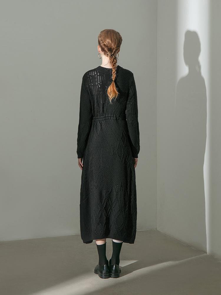 Knit Wool Dress - BLANCORE