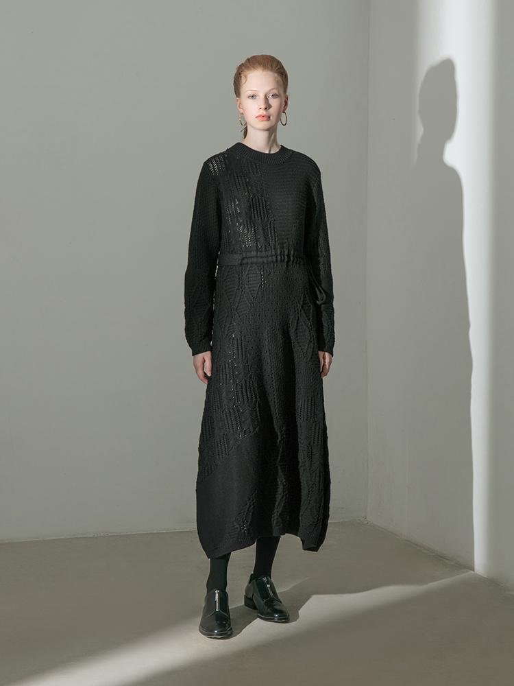 Knit Wool Dress - BLANCORE