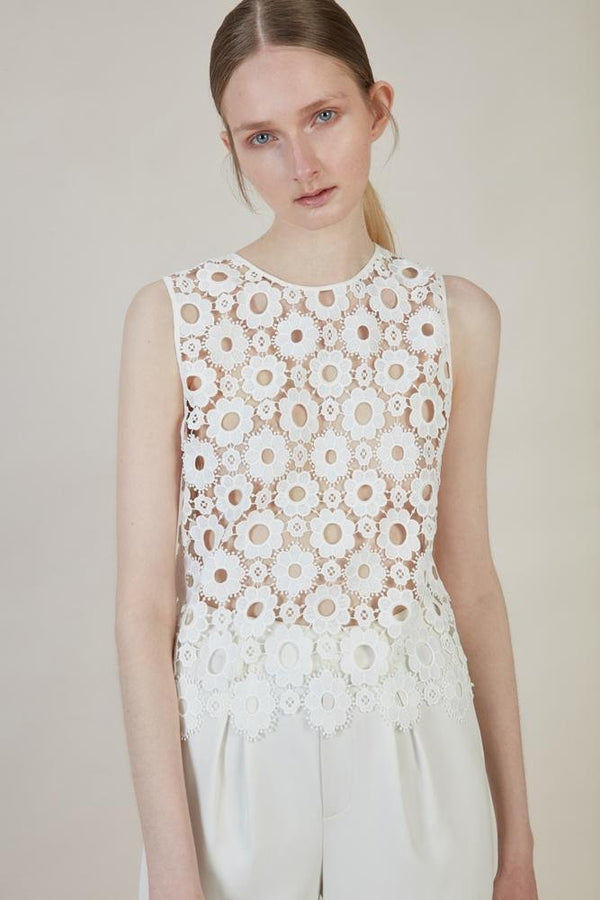 Lace Vest - BLANCORE