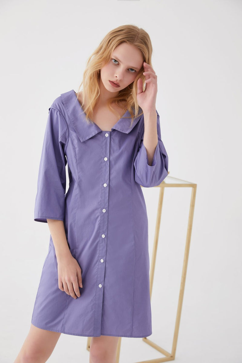 Lapel Shirtdress with Detailed Armhole - BLANCORE