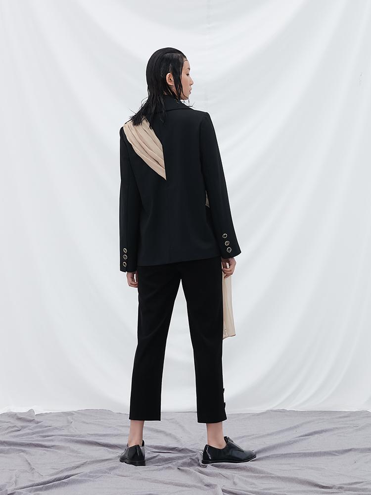 Mesh Paneled Blazer - BLANCORE