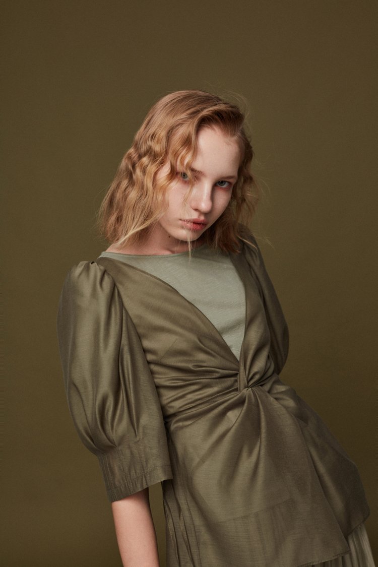Mesh Paneled Top with Knotted Details - BLANCORE