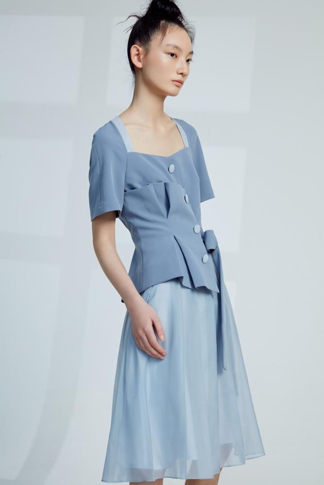 Mesh Panelled Dress - BLANCORE