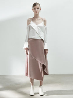 Off-Shoulder Lapel Top - BLANCORE