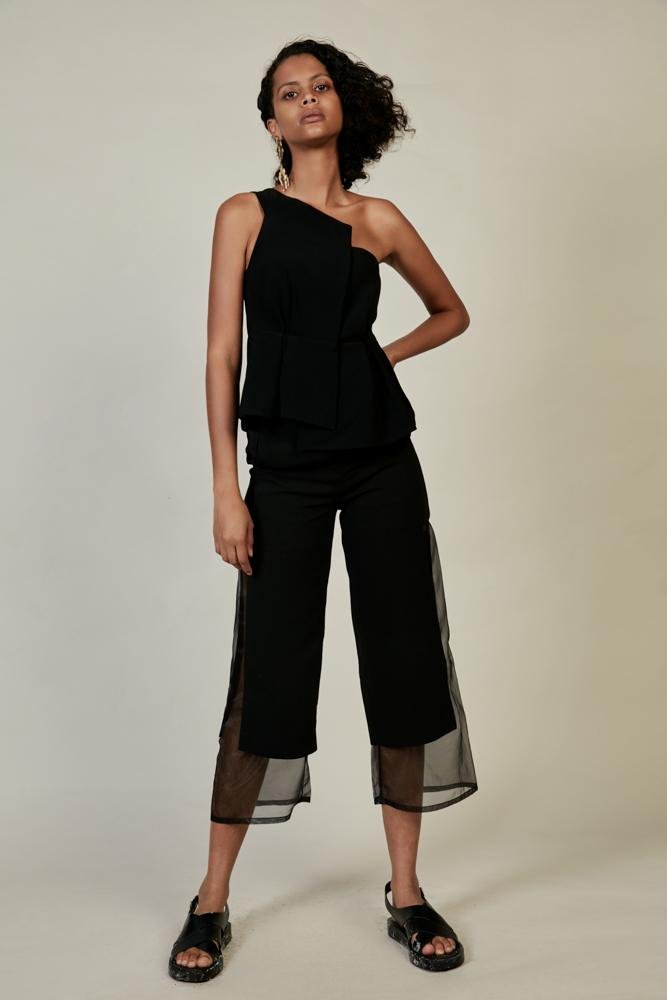 One Shoulder Waisted Top - BLANCORE
