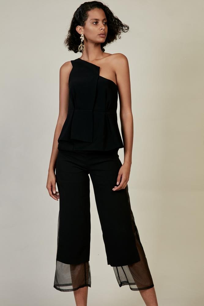 One Shoulder Waisted Top - BLANCORE