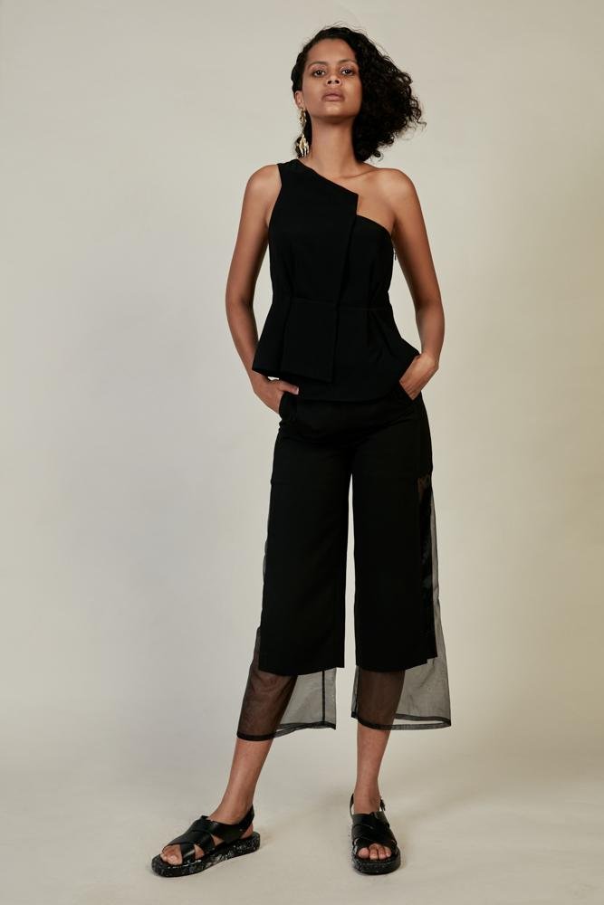 One Shoulder Waisted Top - BLANCORE
