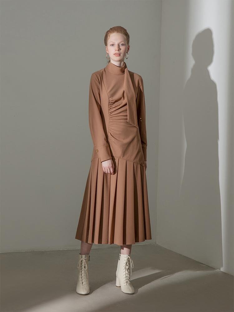 Pleated Panel Dress - BLANCORE