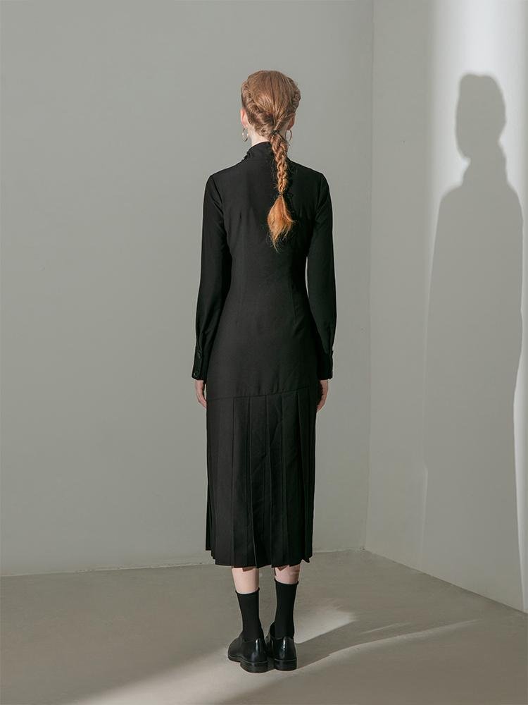 Pleated Panel Dress - BLANCORE