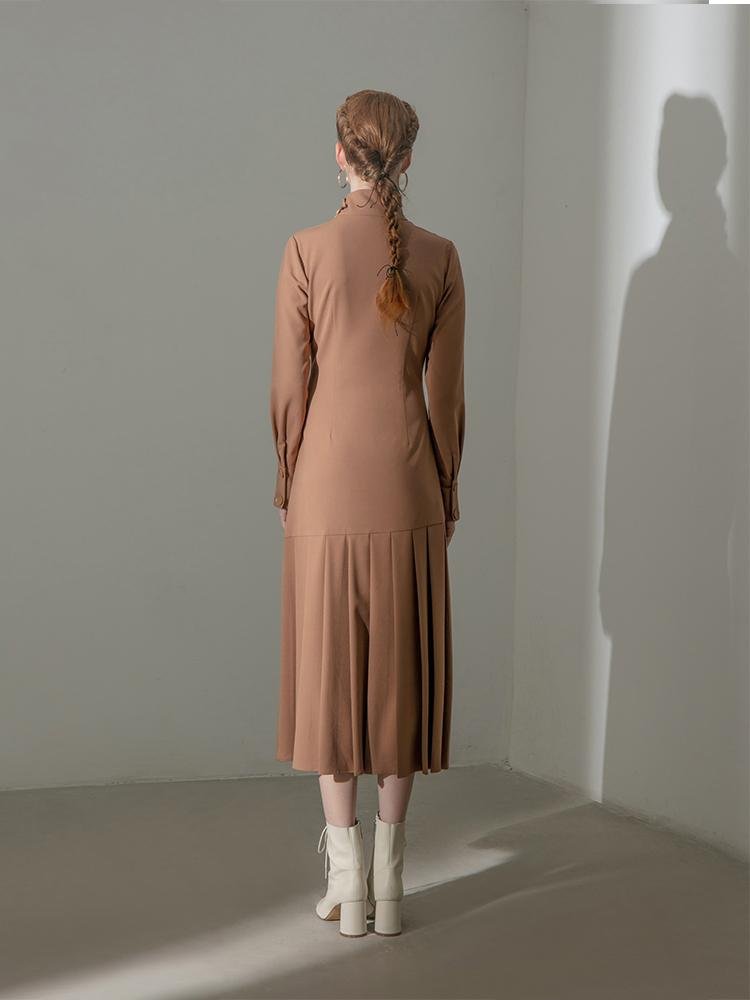 Pleated Panel Dress - BLANCORE