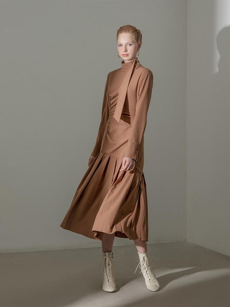 Pleated Panel Dress - BLANCORE