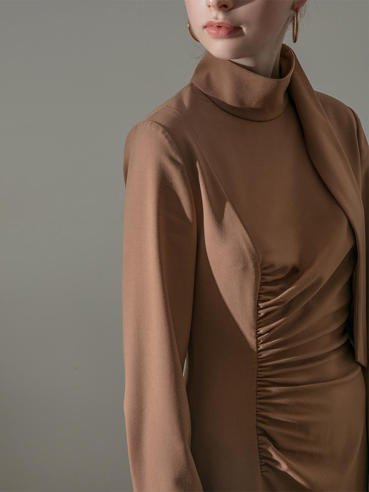 Pleated Panel Dress - BLANCORE