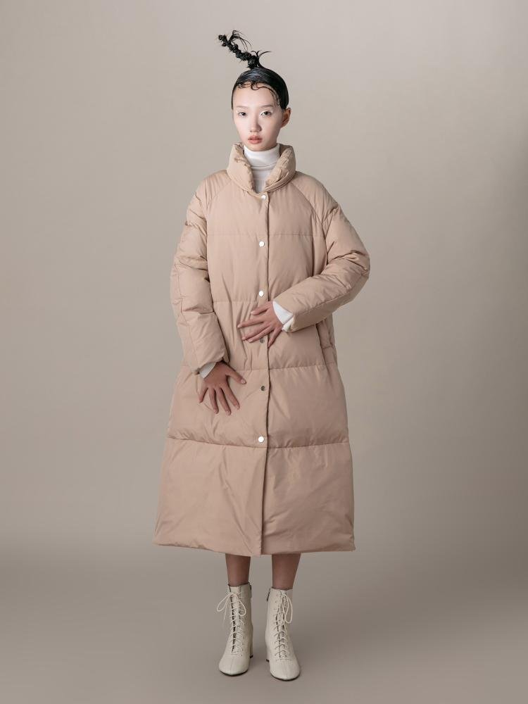 Puffer Coat With Fold Detail - BLANCORE