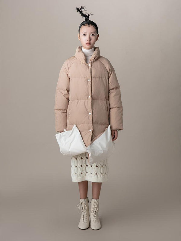 Puffer Coat With Fold Detail - BLANCORE