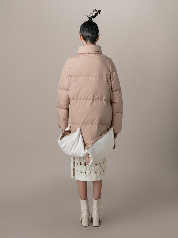 Puffer Coat With Fold Detail - BLANCORE