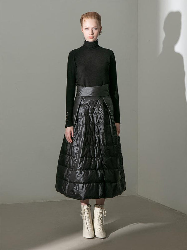 Quilted Puffer Skirt - BLANCORE