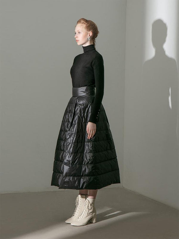 Quilted Puffer Skirt - BLANCORE