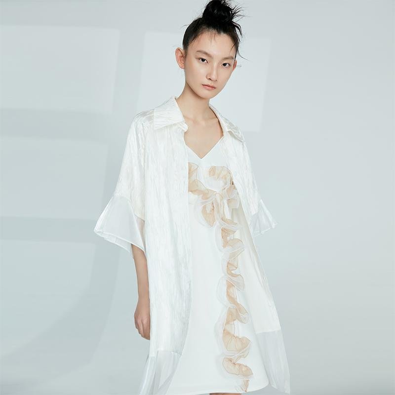 Silk Jacquard Shirt - BLANCORE