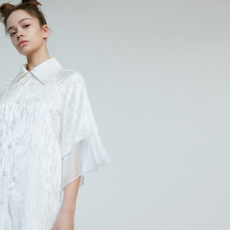 Silk Jacquard Shirt - BLANCORE
