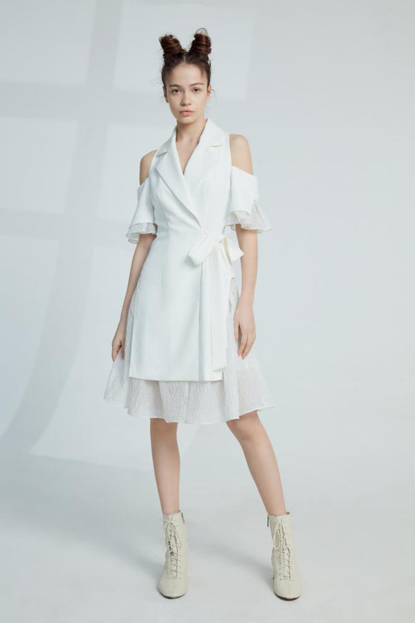 Silk Panelled Dress - BLANCORE