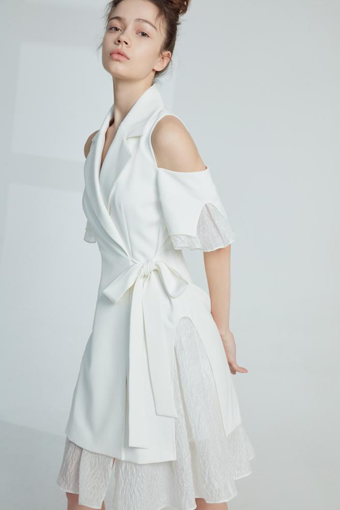 Silk Panelled Dress - BLANCORE