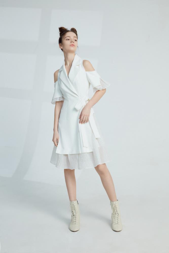 Silk Panelled Dress - BLANCORE