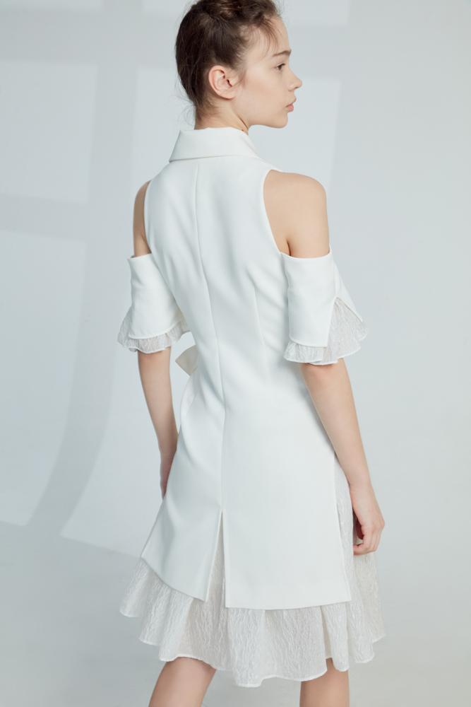 Silk Panelled Dress - BLANCORE