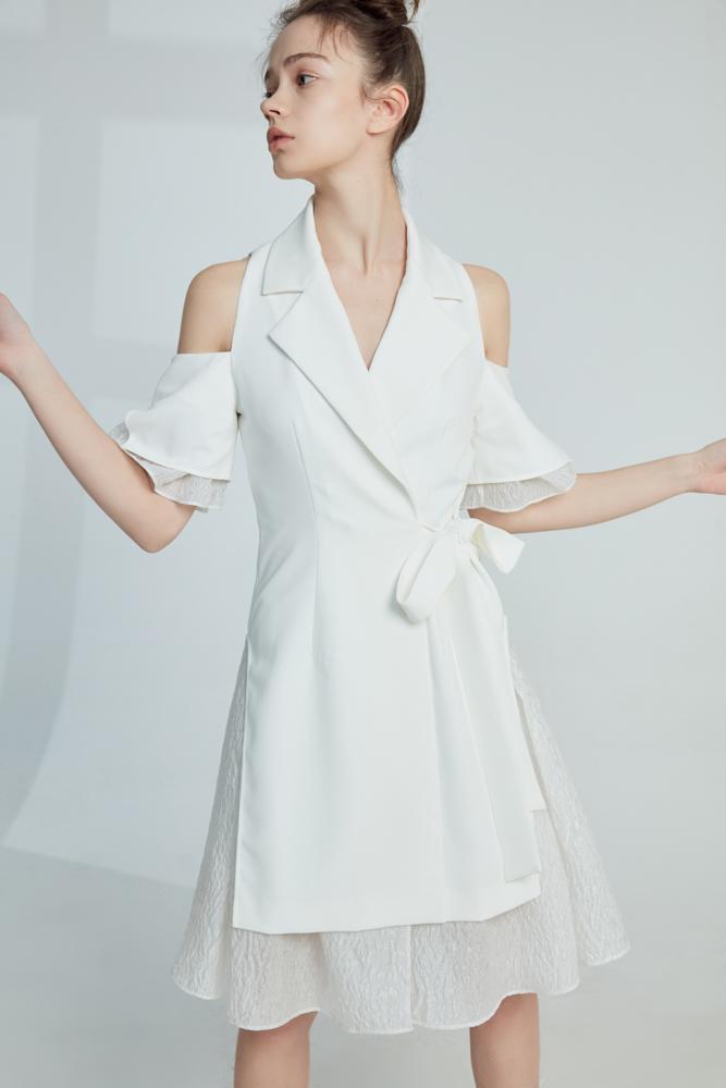 Silk Panelled Dress - BLANCORE
