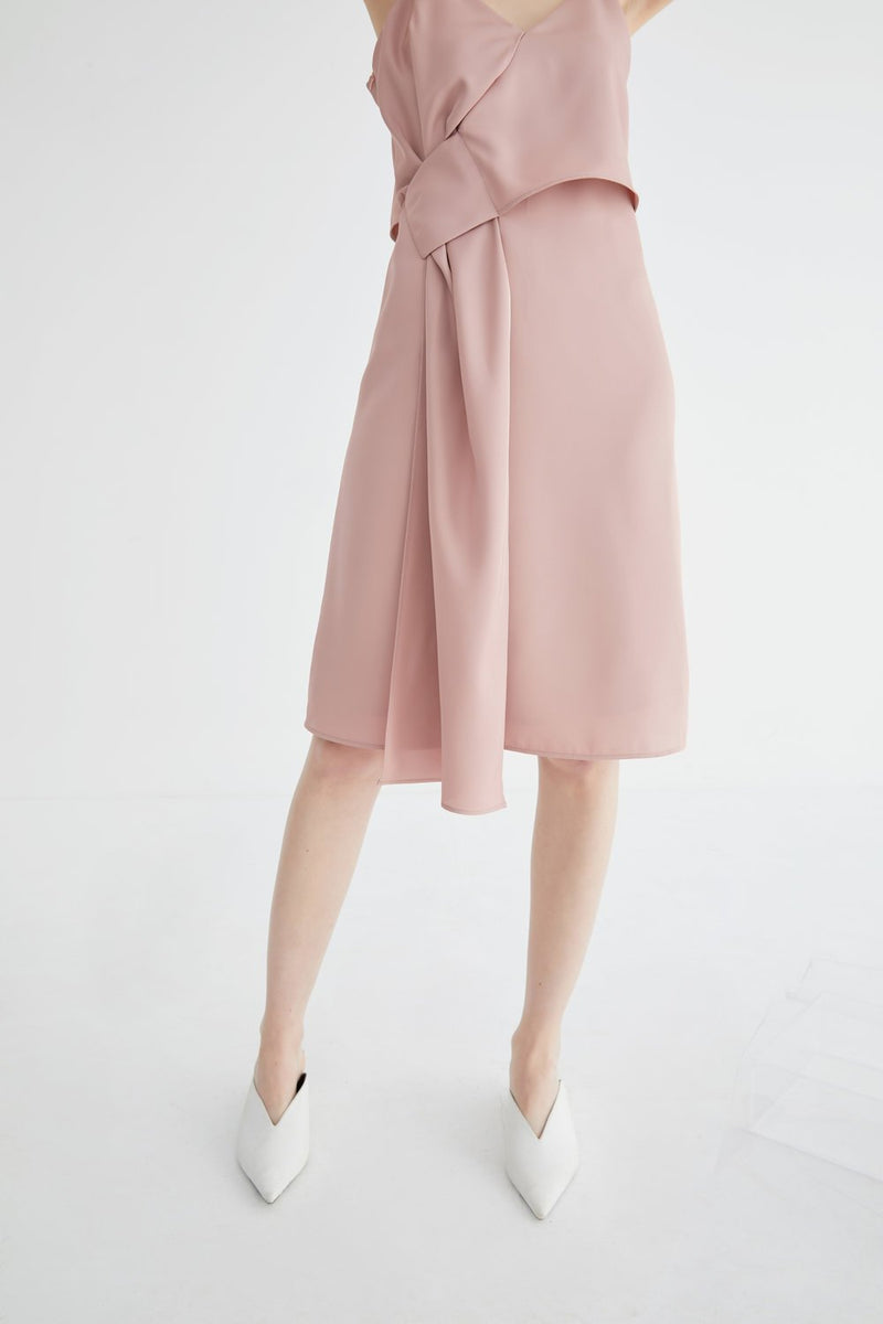 Slip Dress with Cross Over Detail - BLANCORE