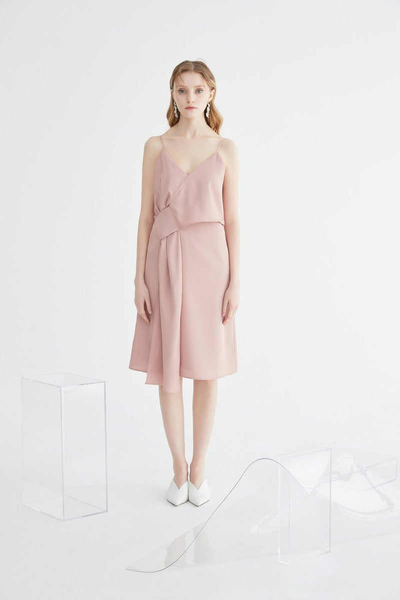 Slip Dress with Cross Over Detail - BLANCORE