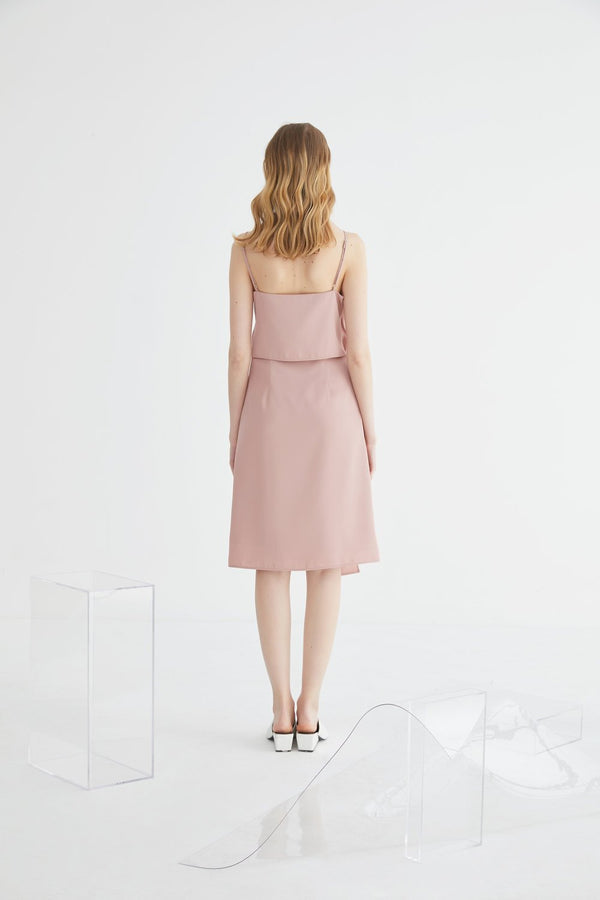 Slip Dress with Cross Over Detail - BLANCORE