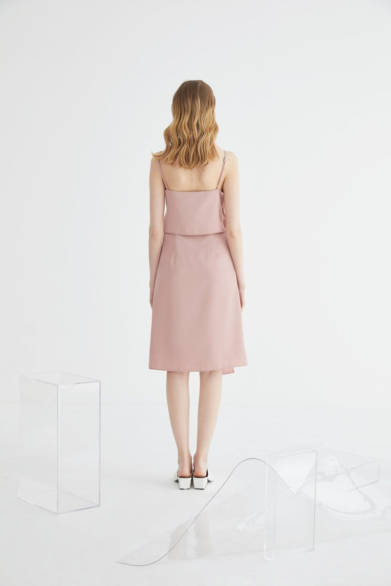 Slip Dress with Cross Over Detail - BLANCORE