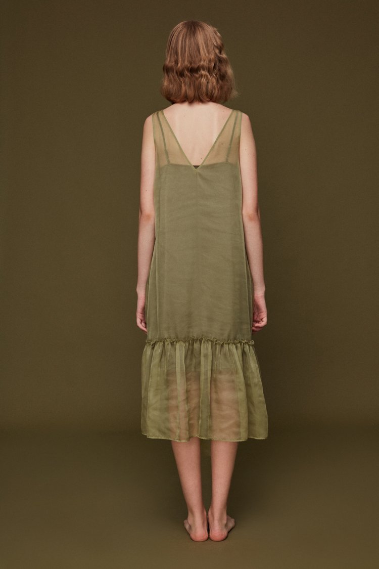 Slip Dress with Drawstring Detail - BLANCORE