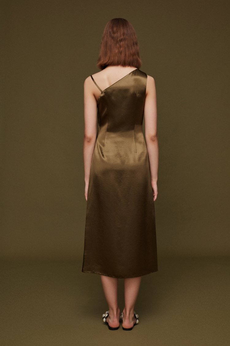 Slip Dress with Pearls - BLANCORE