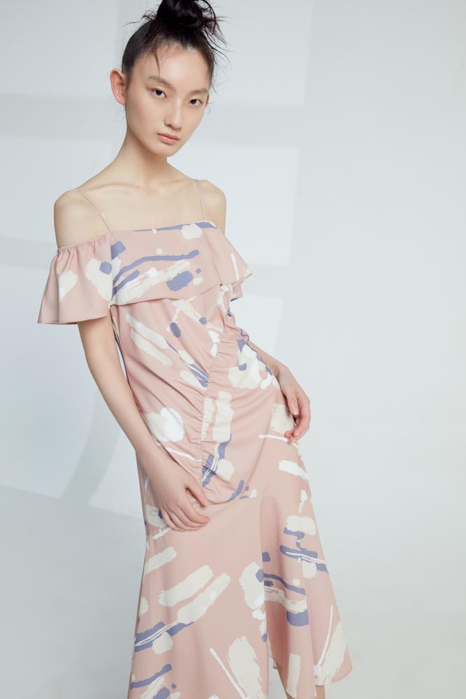 Slip Dress With Print - BLANCORE