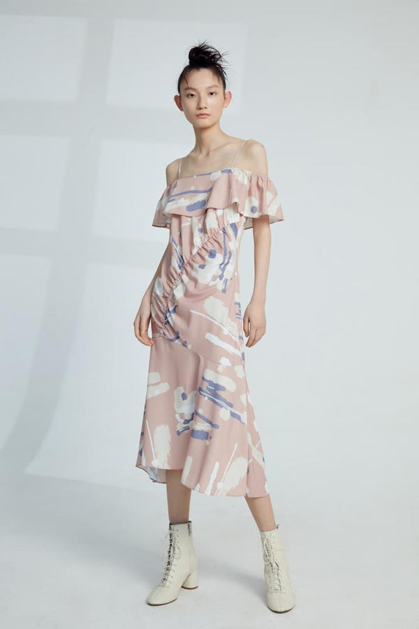 Slip Dress With Print - BLANCORE